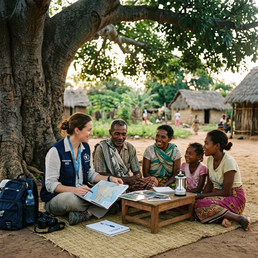 Accompagnement d'une famille vulnérable par l'ONG PAD à Madagascar